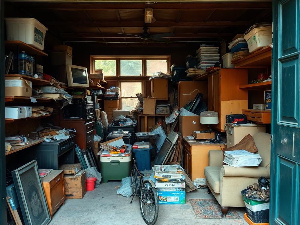 Before garage clearance in London